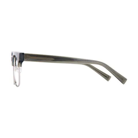Browline Transparent Green Eyeglasses