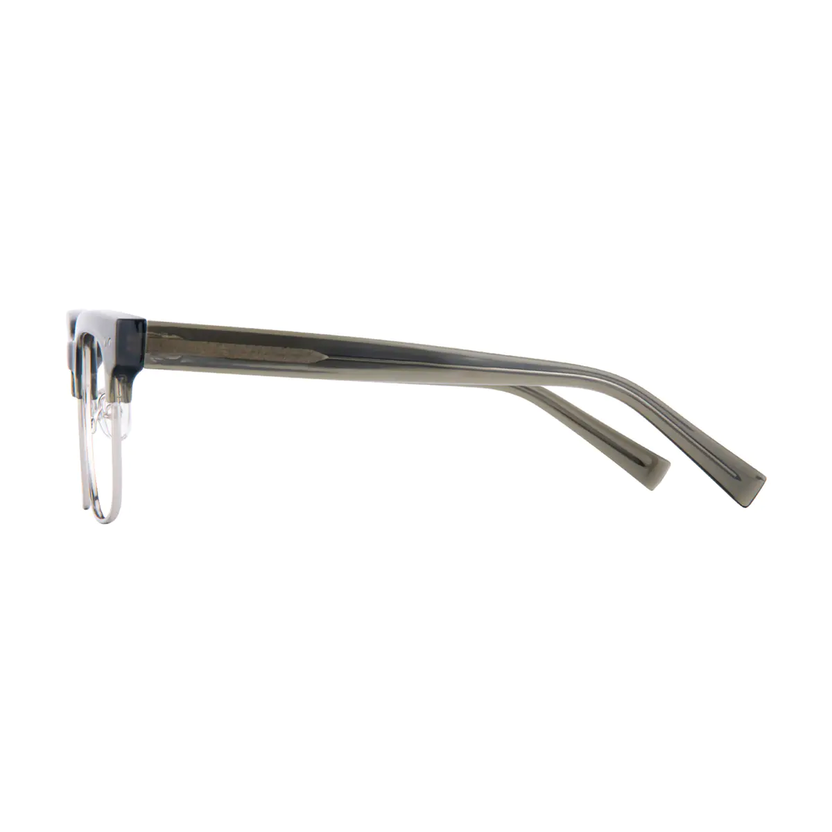 Browline Transparent Green Eyeglasses