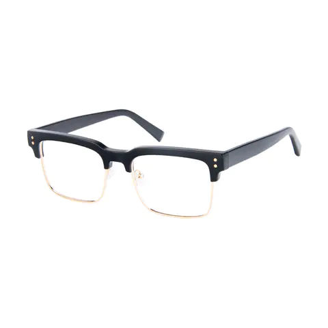 Browline Black Gold Eyeglasses