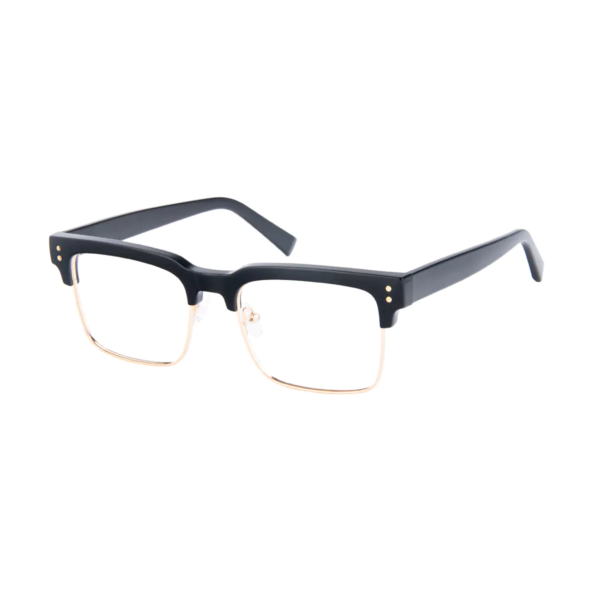 Browline Black Gold Eyeglasses