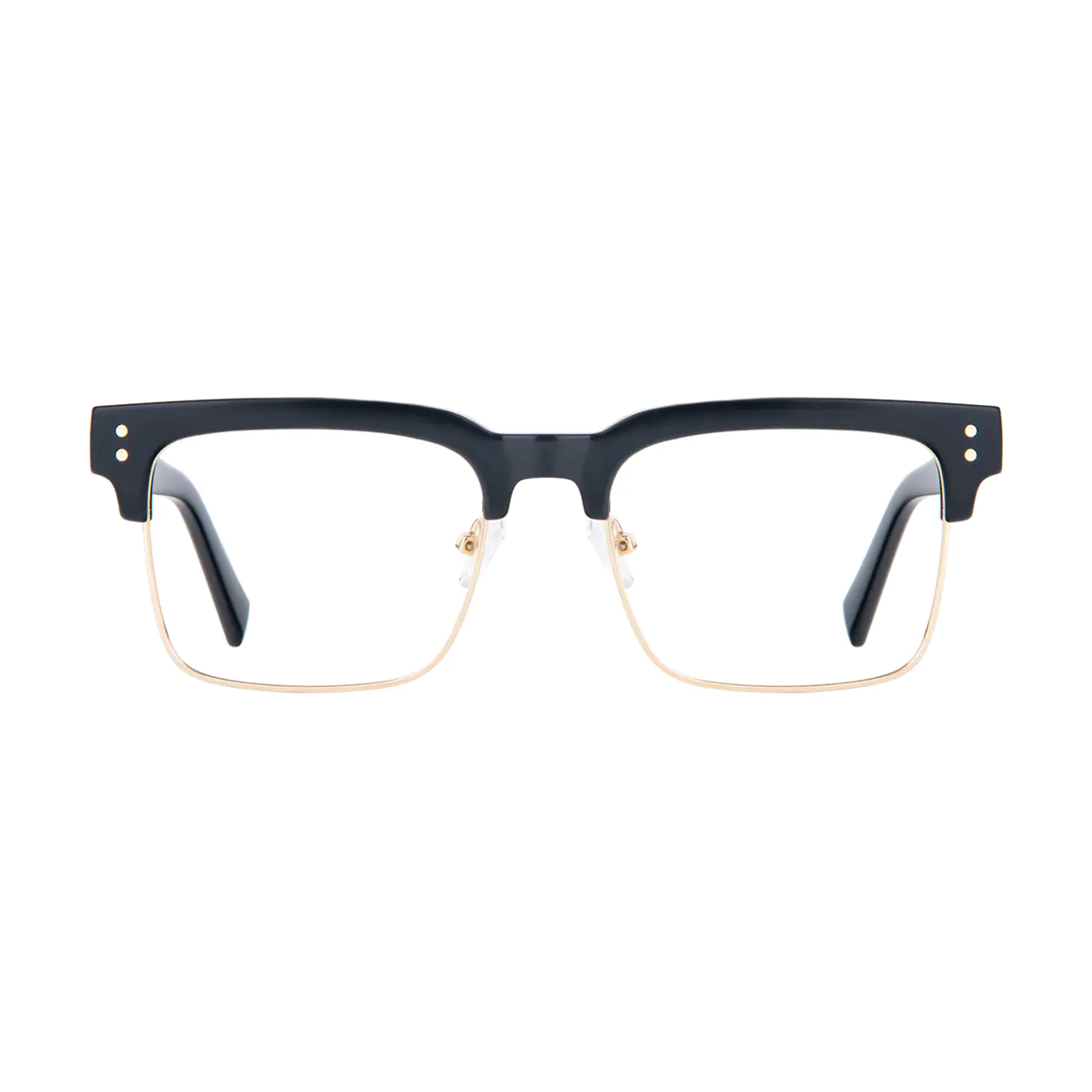Browline Black Gold Eyeglasses