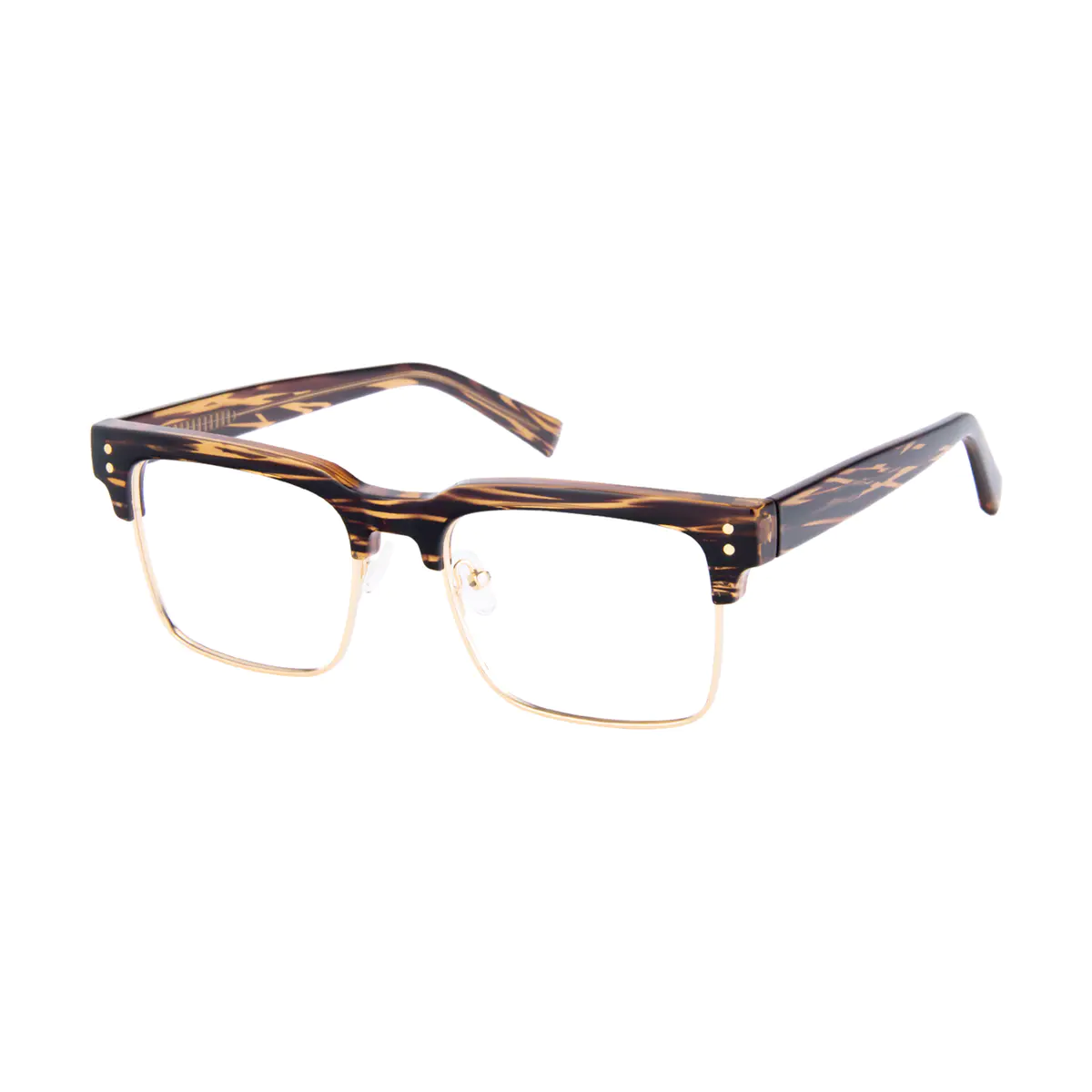 Browline Brown/Gold Eyeglasses