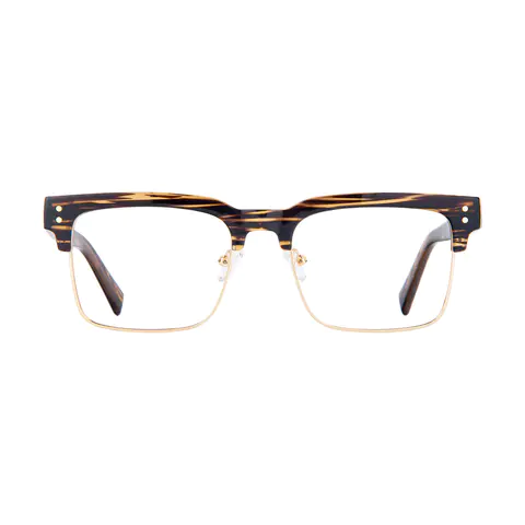 Browline Brown/Gold Eyeglasses