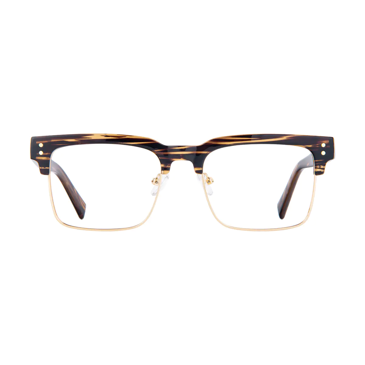 Browline Brown/Gold Eyeglasses