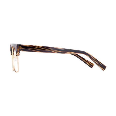 Browline Brown/Gold Eyeglasses