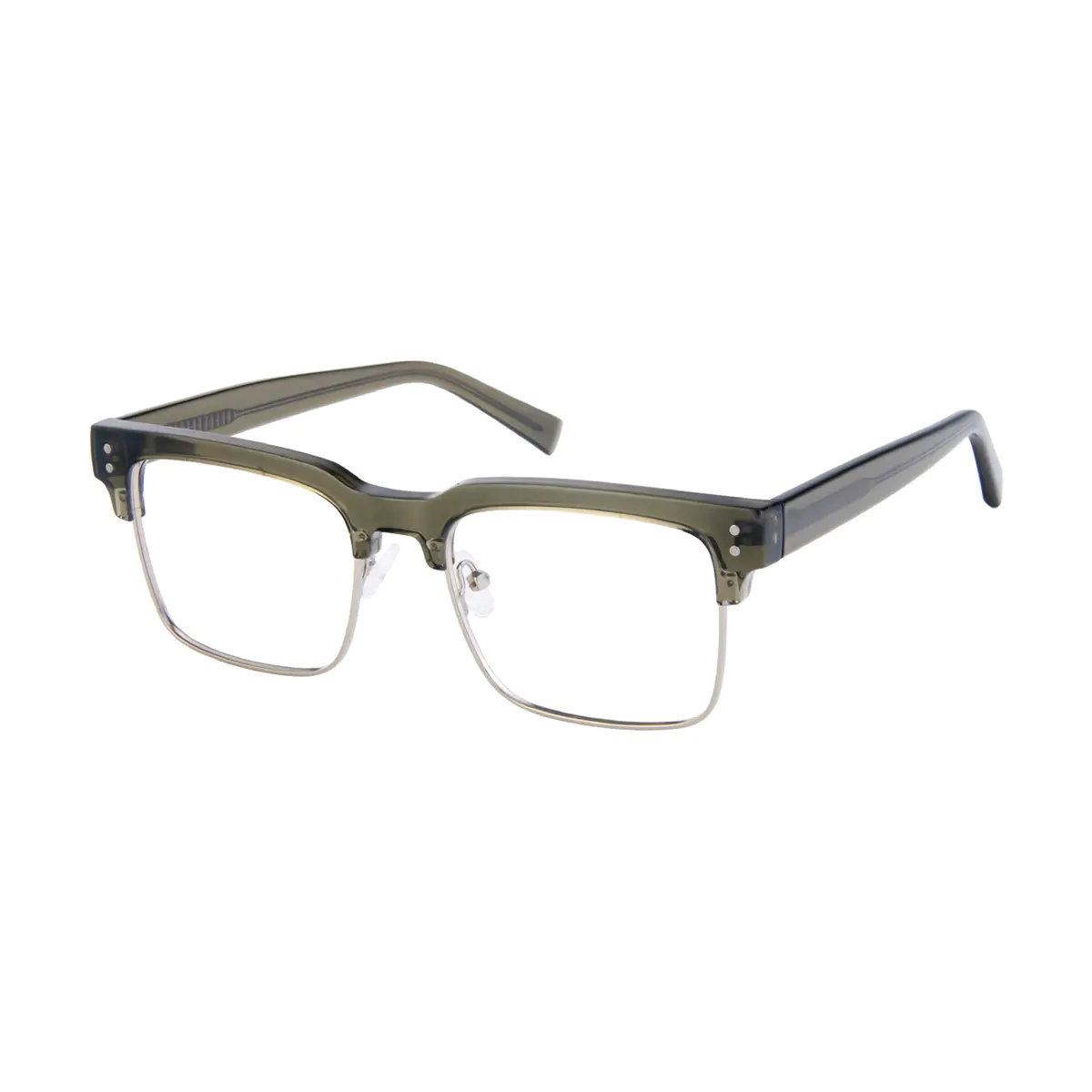 Browline Dark Green Eyeglasses