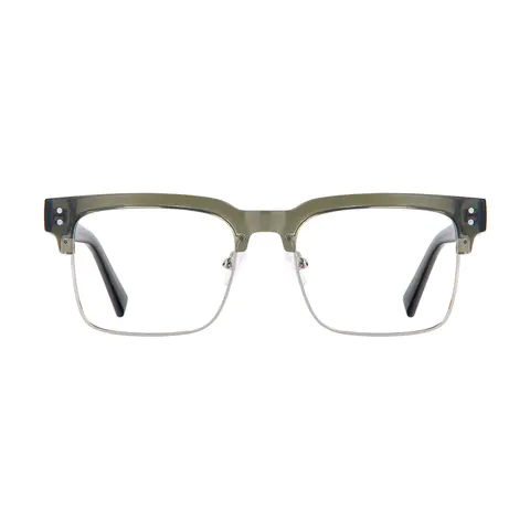 Browline Dark Green Eyeglasses