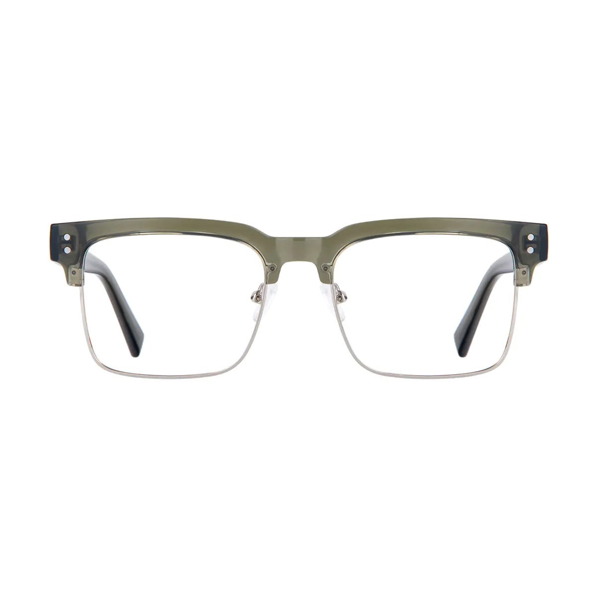 Browline Dark Green Eyeglasses