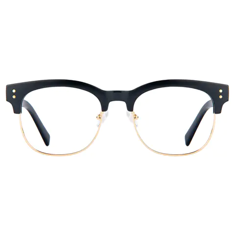 Browline Black Gold Eyeglasses