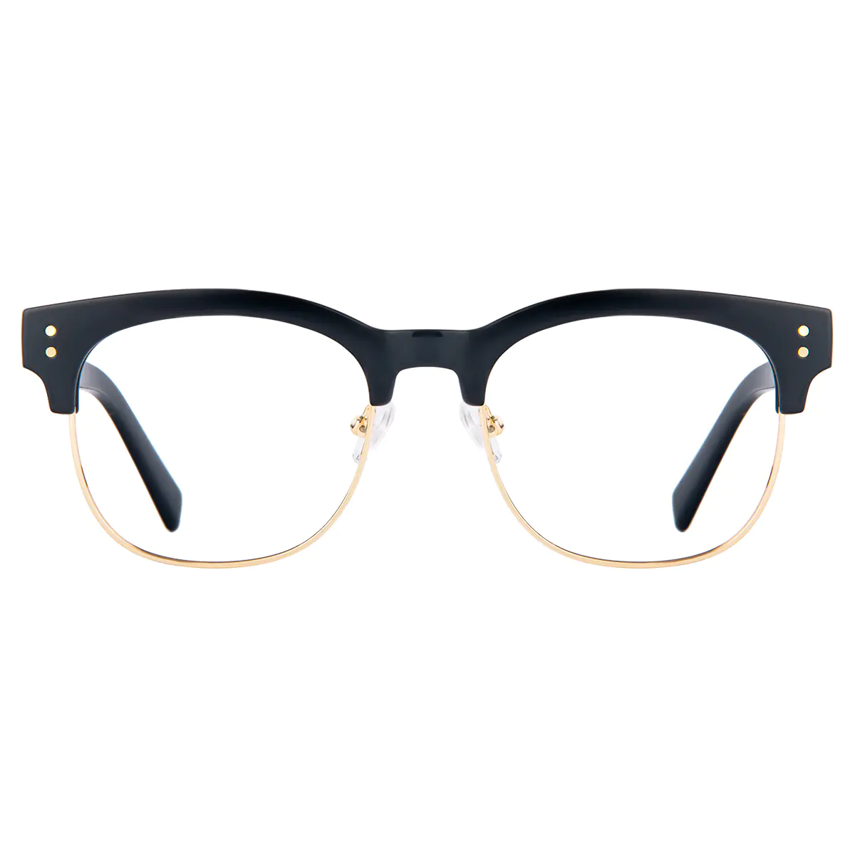 Browline Black Gold Eyeglasses