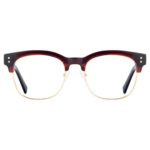 Browline Brown/Gold Eyeglasses