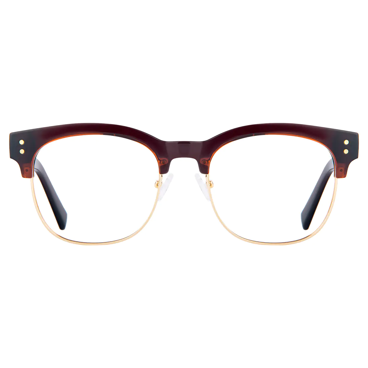 Browline Brown/Gold Eyeglasses
