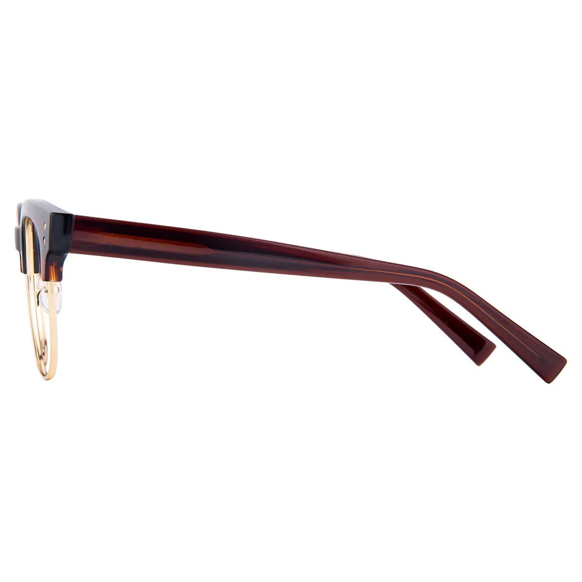 Browline Brown/Gold Eyeglasses