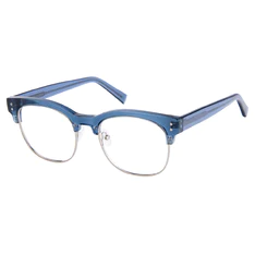 Browline Blue/Silver Eyeglasses