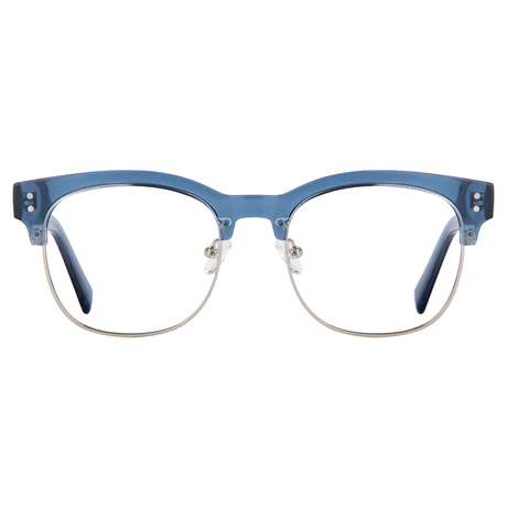Browline Blue/Silver Eyeglasses