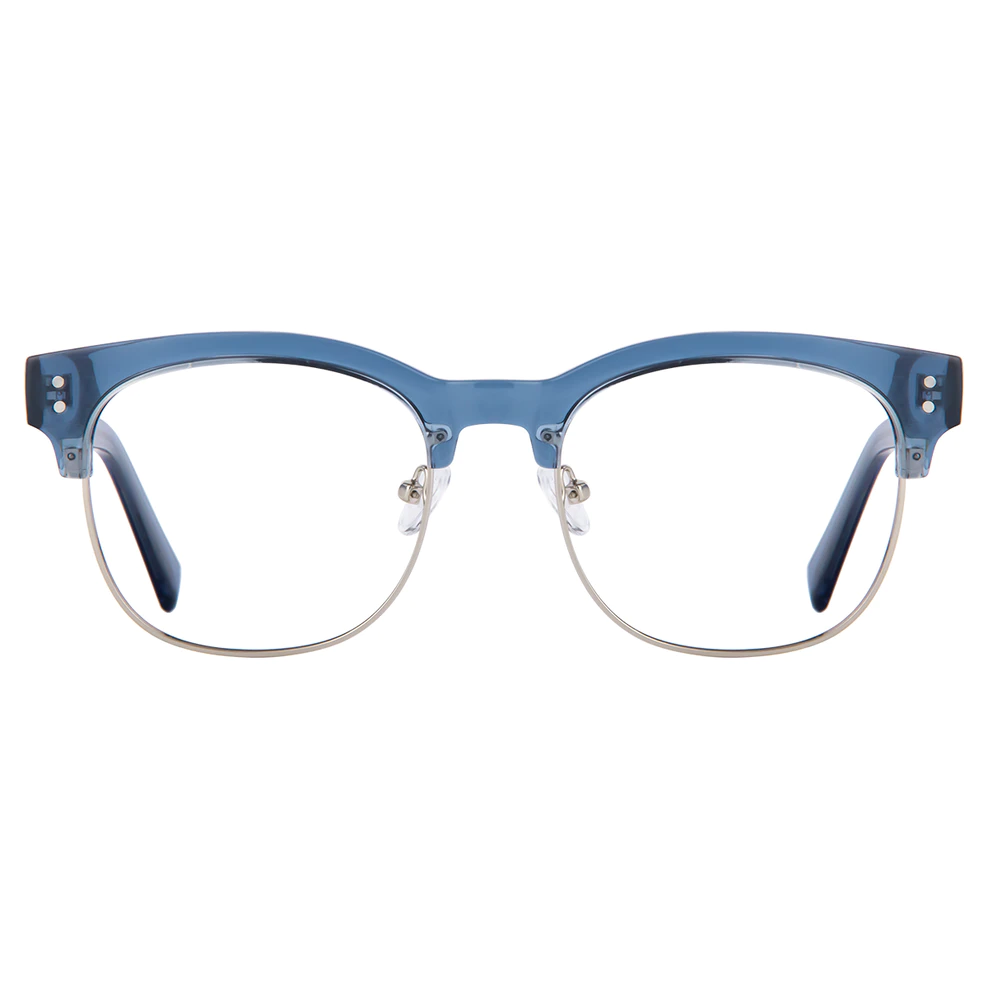 Browline Blue/Silver Eyeglasses