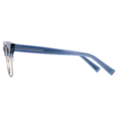 Browline Blue/Silver Eyeglasses