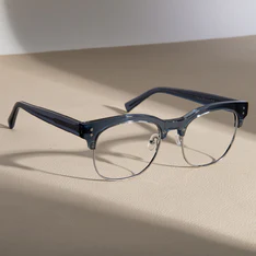 Browline Blue/Silver Eyeglasses