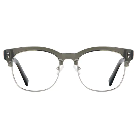 Browline Dark Green Eyeglasses