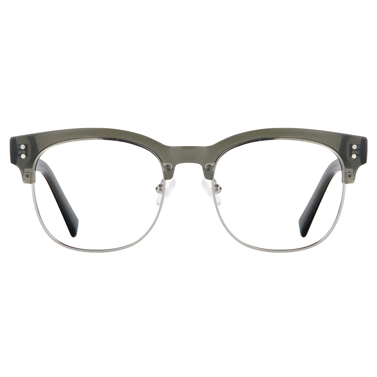 Browline Dark Green Eyeglasses