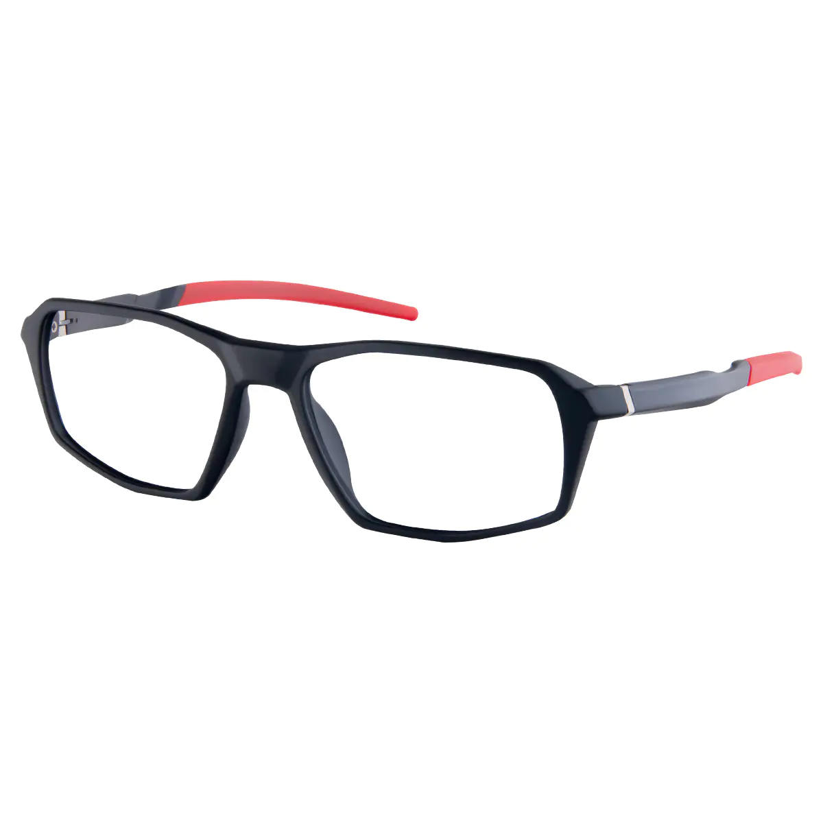 Rectangle Black/Red Eyeglasses