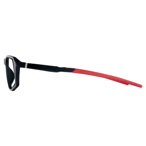 Rectangle Black/Red Eyeglasses