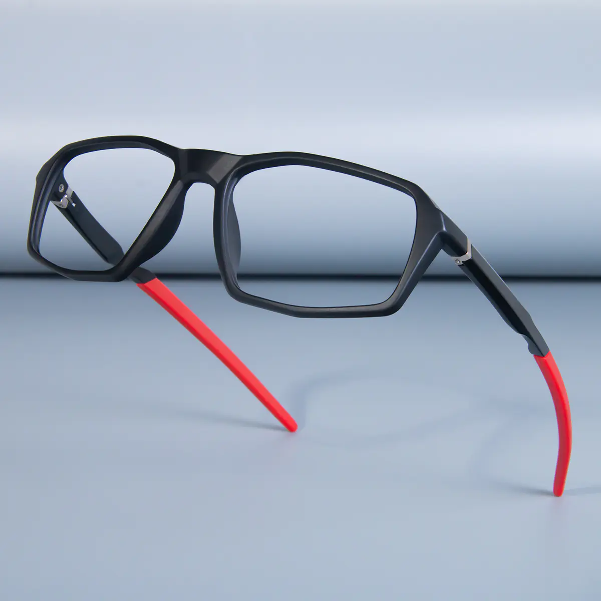 Rectangle Black/Red Eyeglasses
