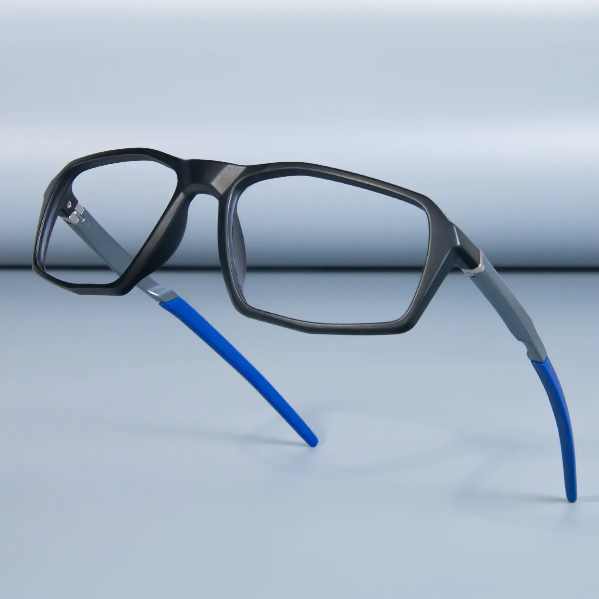 Rectangle Black/Blue Eyeglasses