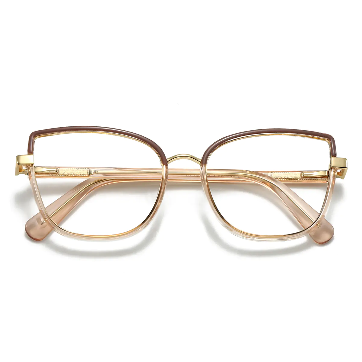 Cat-eye Brown/Gold Eyeglasses