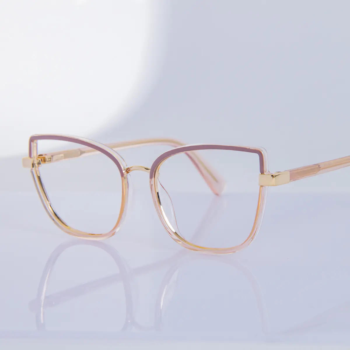 Cat-eye Brown/Gold Eyeglasses