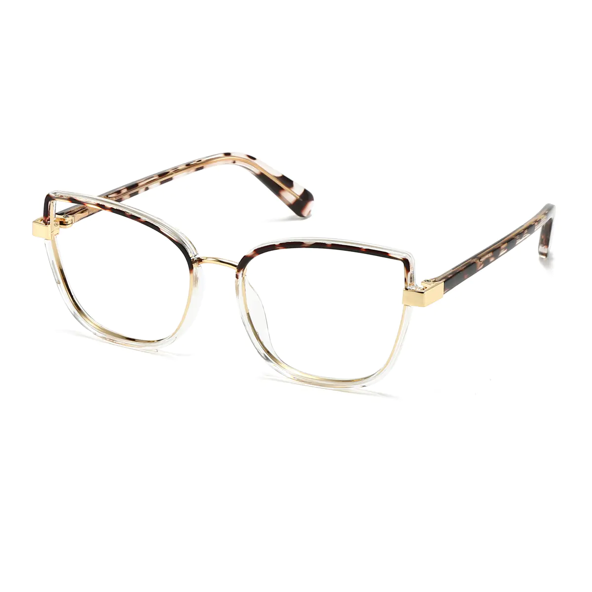 Cat-eye Tortoiseshell/Clear Eyeglasses