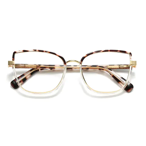 Cat-eye Tortoiseshell/Clear Eyeglasses