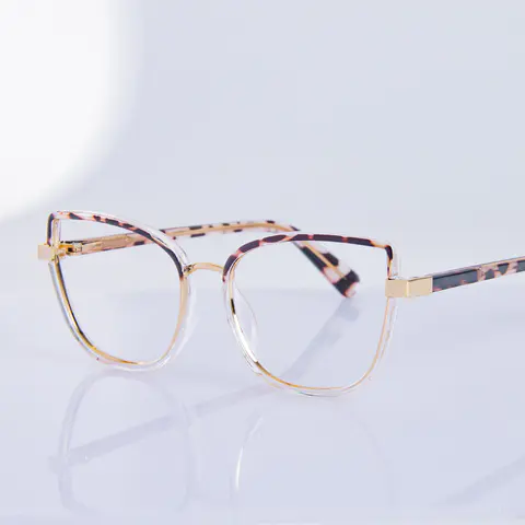 Cat-eye Tortoiseshell/Clear Eyeglasses