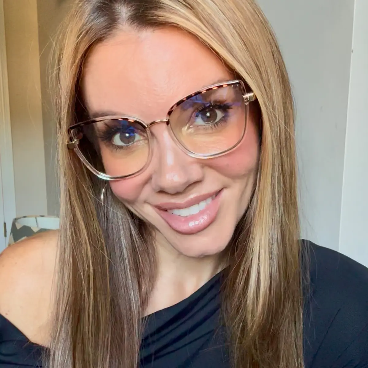 Cat-eye Tortoiseshell/Clear Eyeglasses