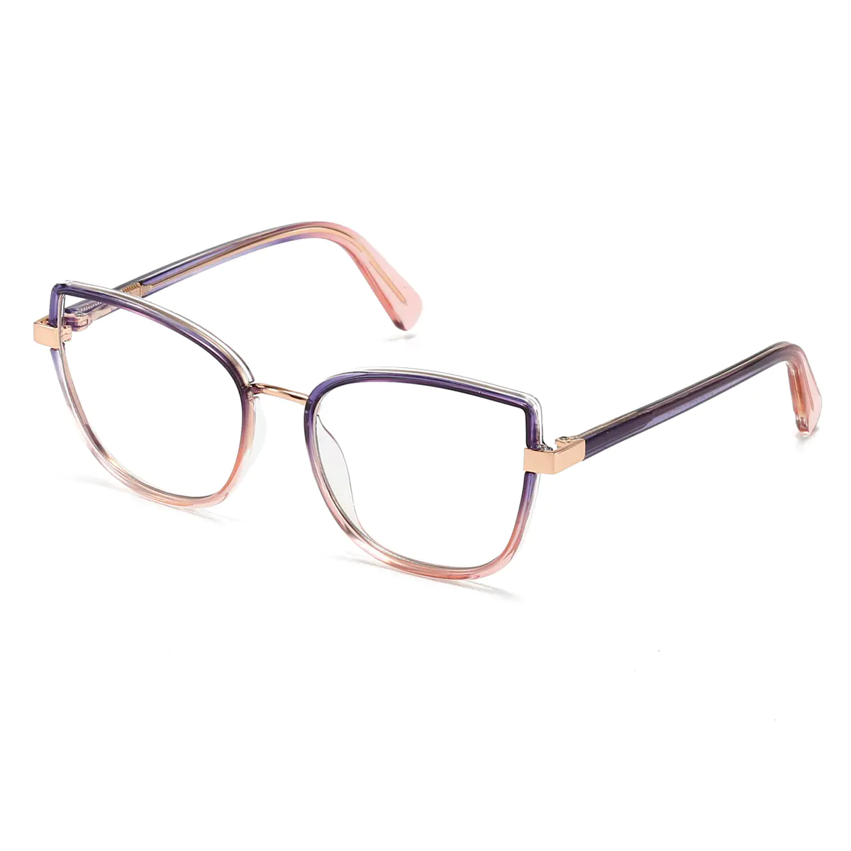 Cat-eye Gradient Purple Eyeglasses