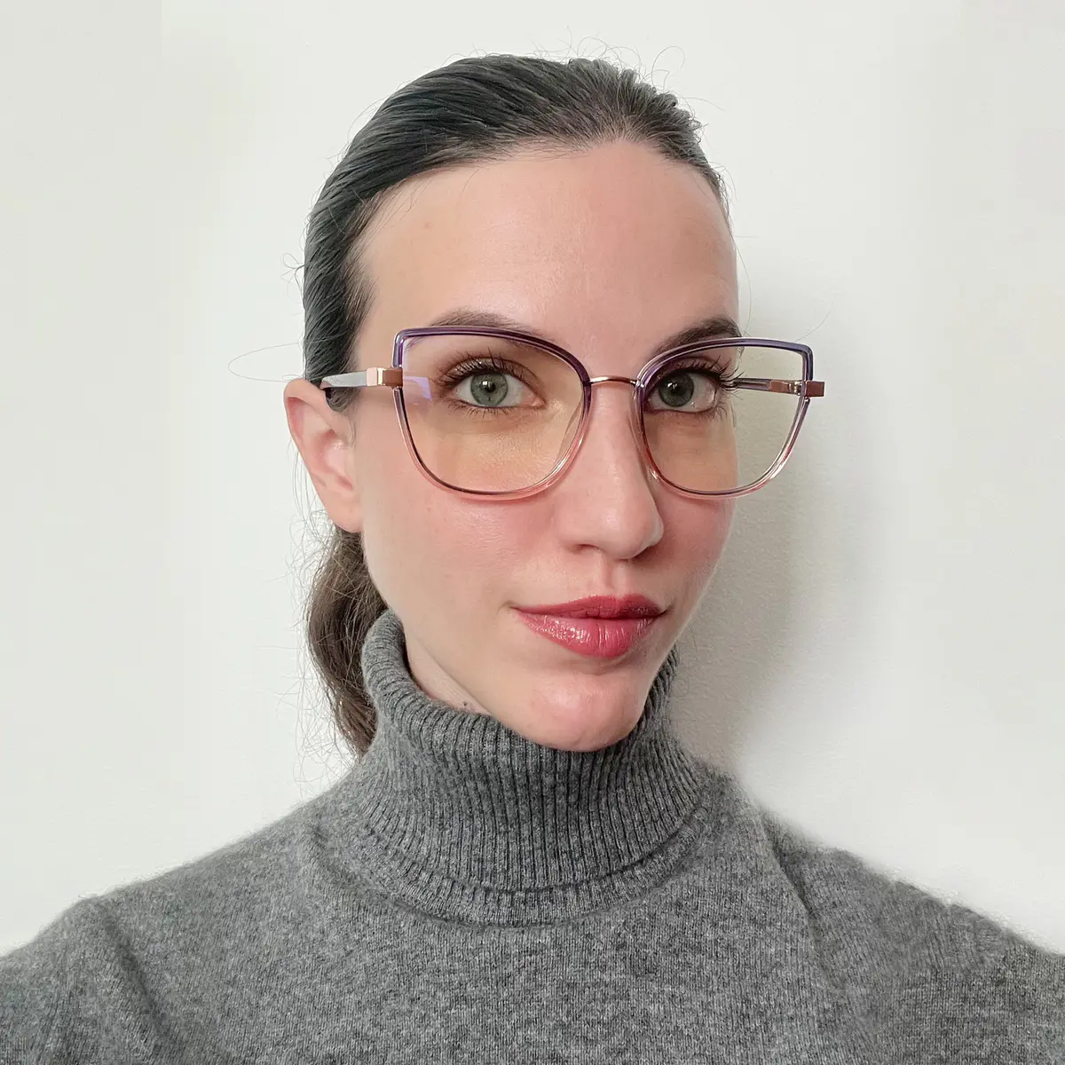 Cat-eye Gradient Purple Eyeglasses