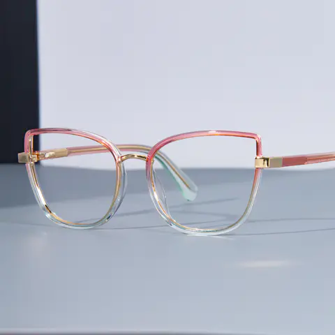 Cat-eye Pink/Clear Eyeglasses