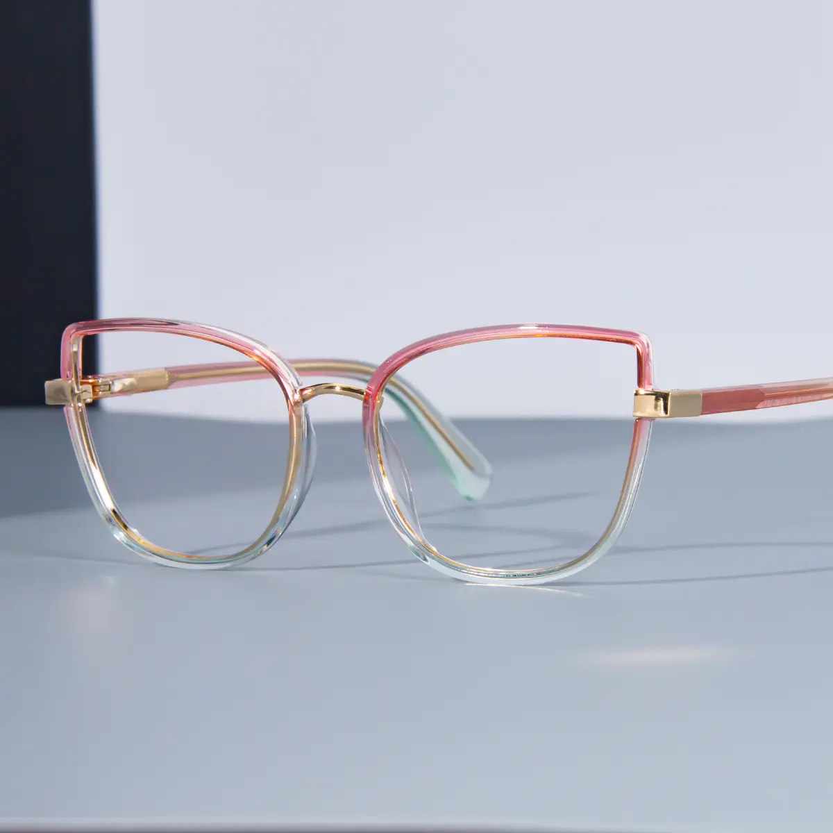 Cat-eye Pink/Clear Eyeglasses