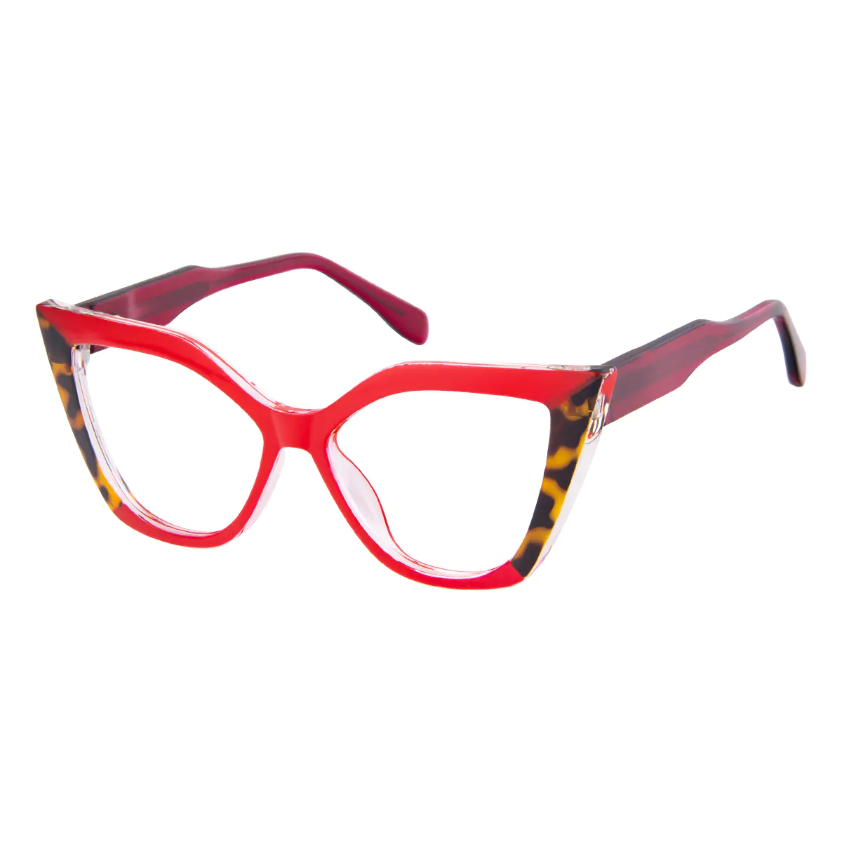 Cat-eye Tortoiseshell/Red Eyeglasses