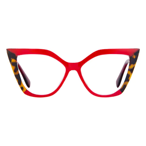 Cat-eye Tortoiseshell/Red Eyeglasses