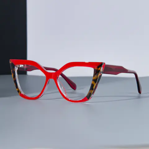Cat-eye Tortoiseshell/Red Eyeglasses