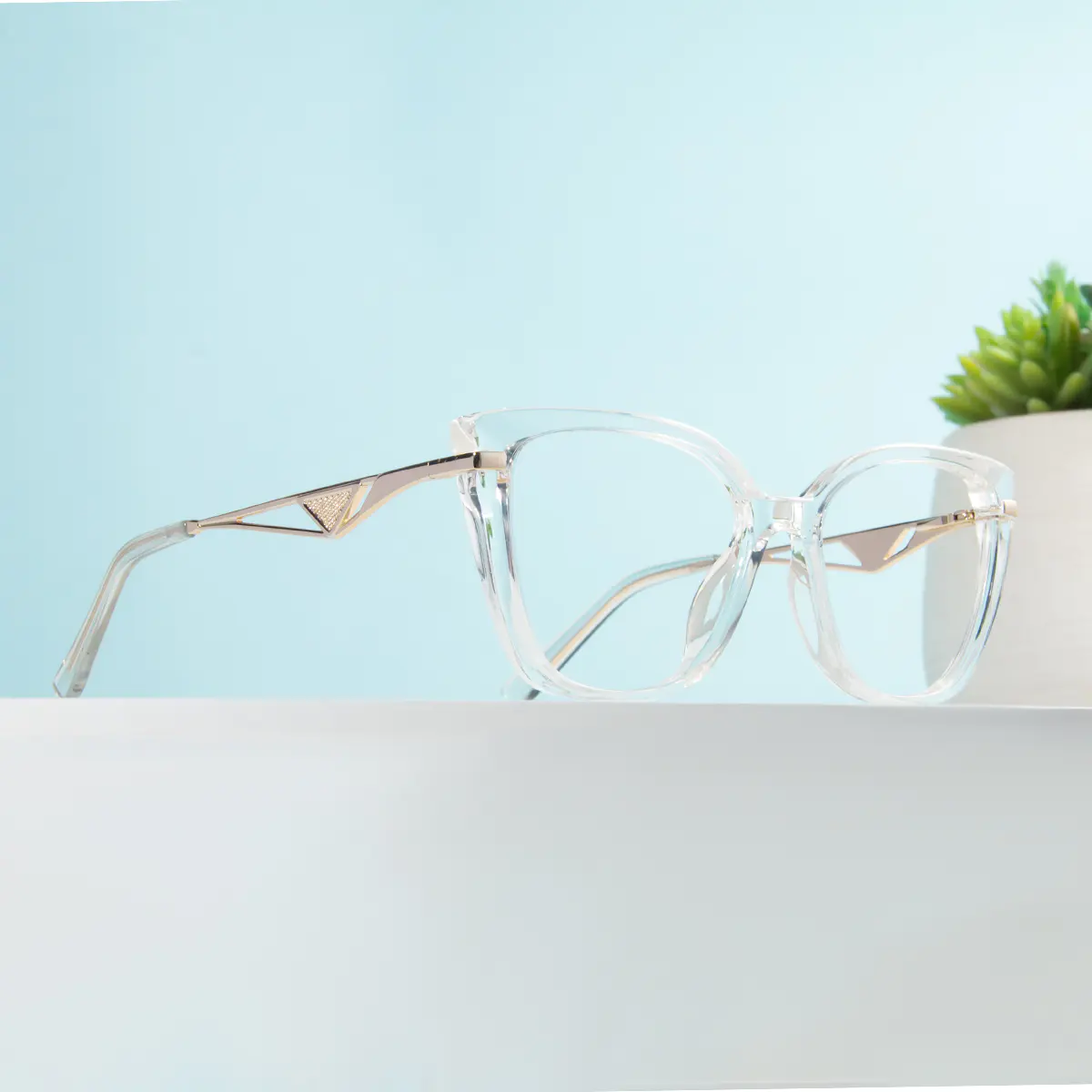 Square Clear Eyeglasses
