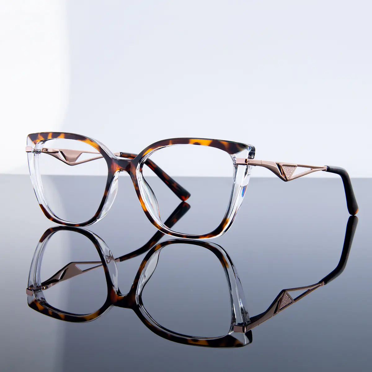Square Tortoiseshell/Clear Eyeglasses