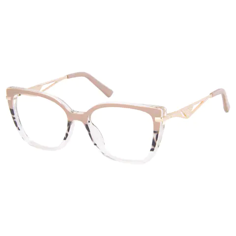 Square Brown/Ivory Tortoiseshell Eyeglasses
