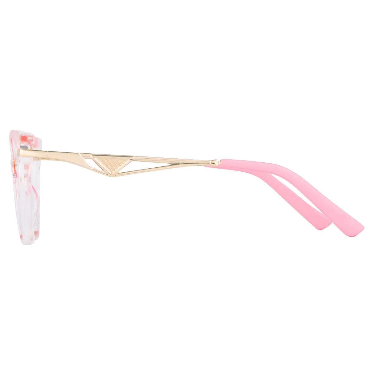 Square Transparent Pink Eyeglasses