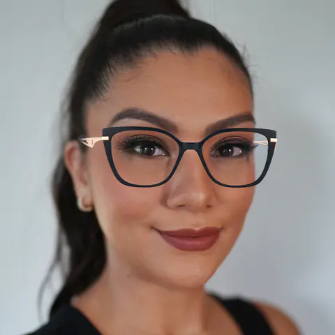 Square Transparent Pink Eyeglasses