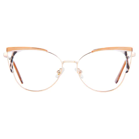 Browline Light Brown Eyeglasses