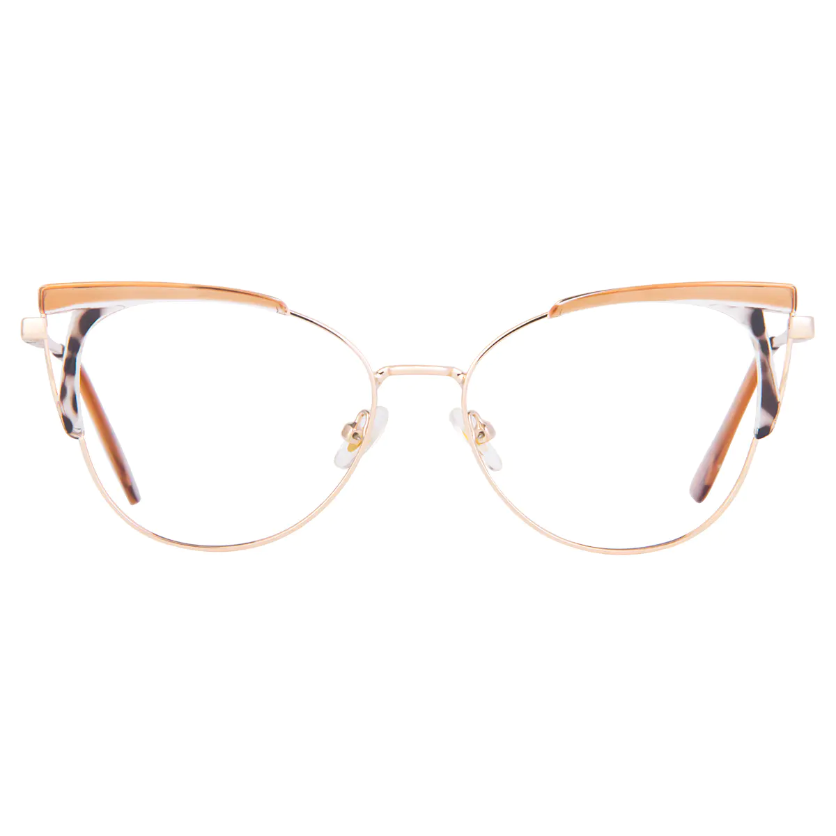 Browline Light Brown Eyeglasses