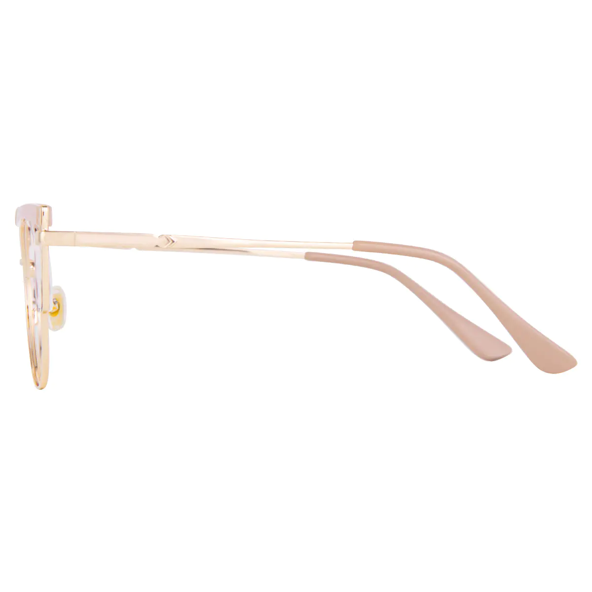 Browline Transparent Brown Eyeglasses
