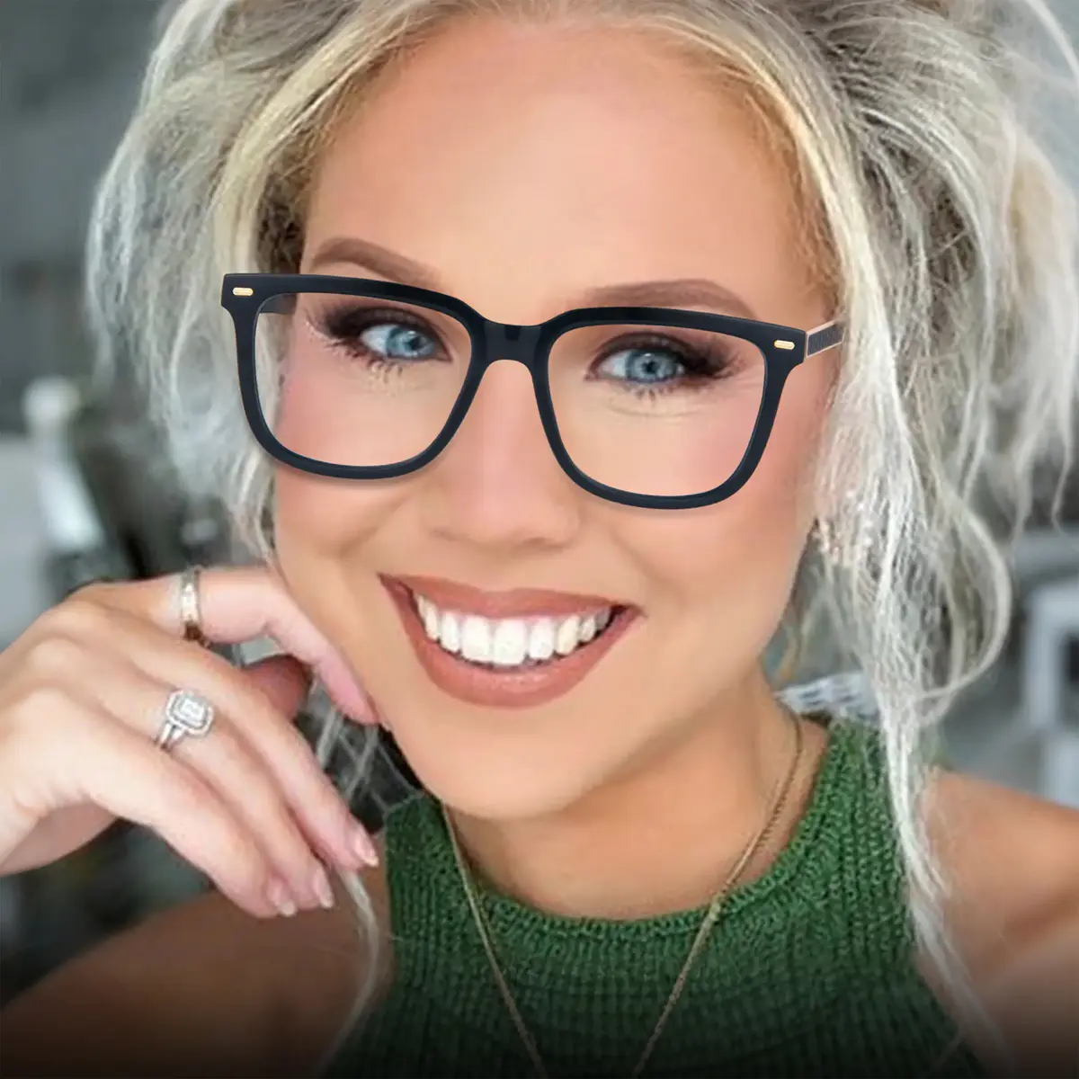 Square Black Eyeglasses